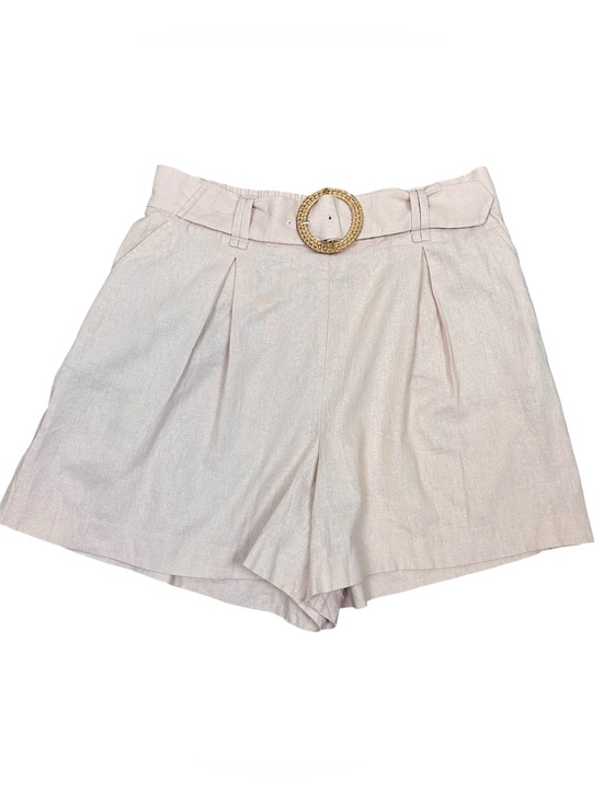 Sigrid Olsen Pants - Sigrid Olsen High-Rise Blush Belted Linen-Blend Shorts Size 10